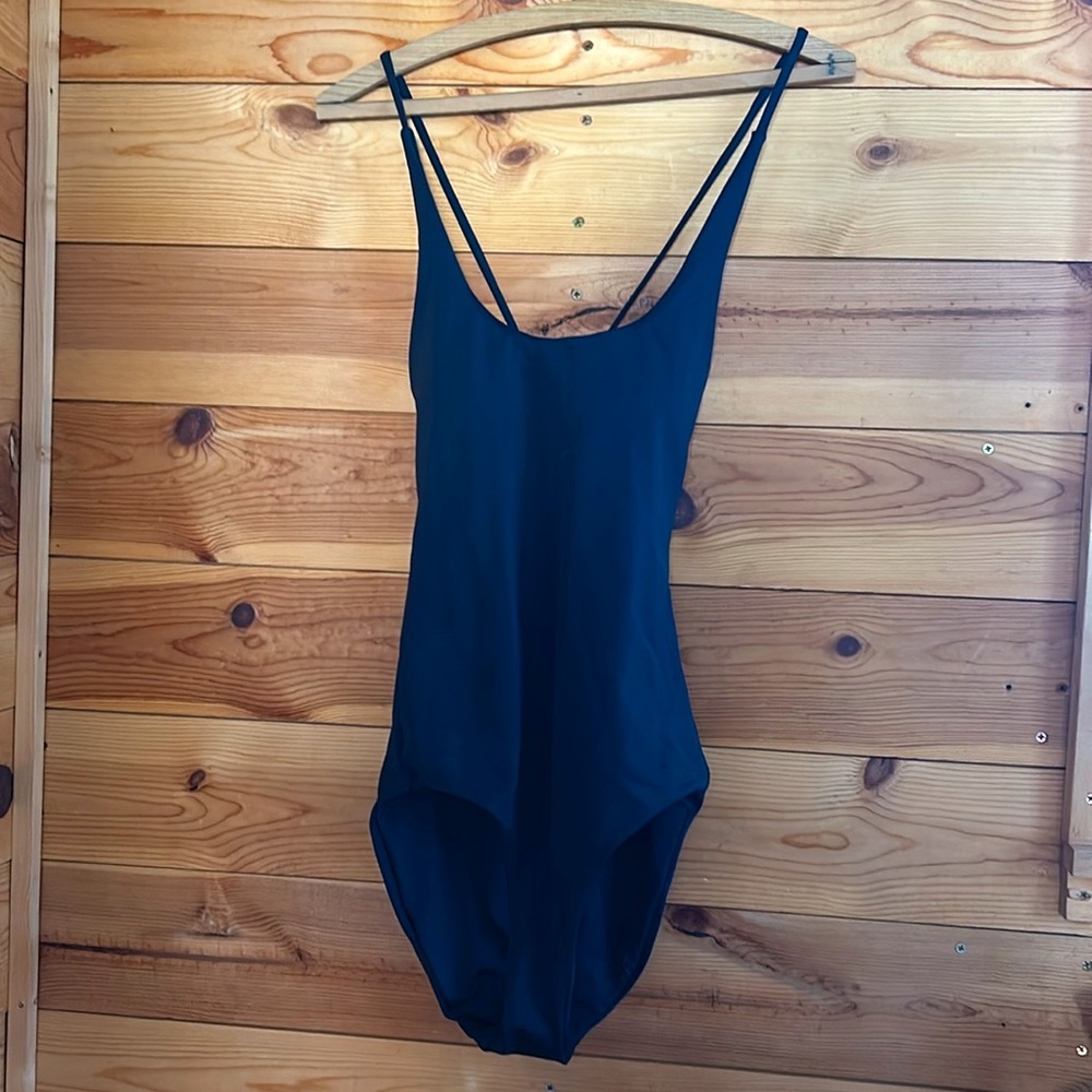 Saniya athletics small one piece navy blue women’s bathing suit